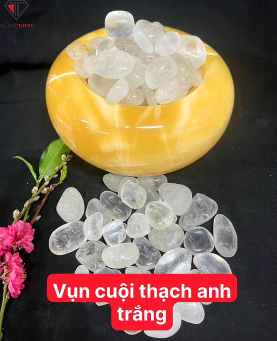 Đá vụn thạch anh trắng phong thủy