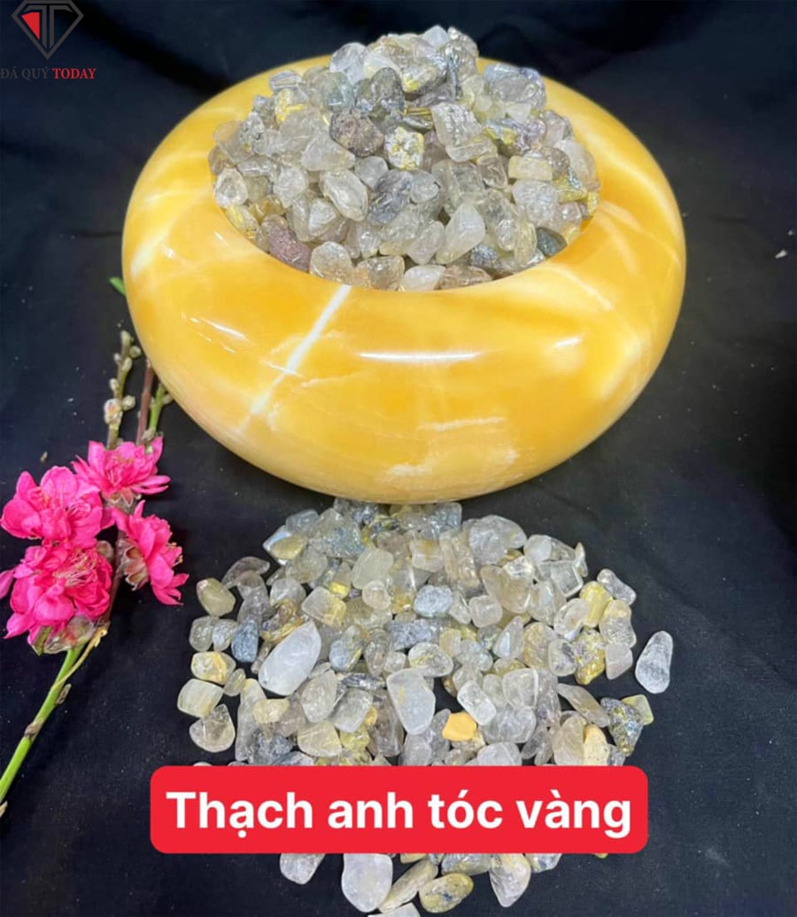 Đá vụn thạch anh tóc phong thủy